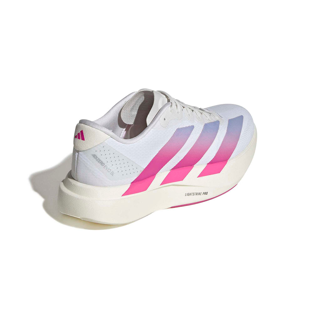Adidas W Adizero Evo SL Woven Running Shoes in White Color