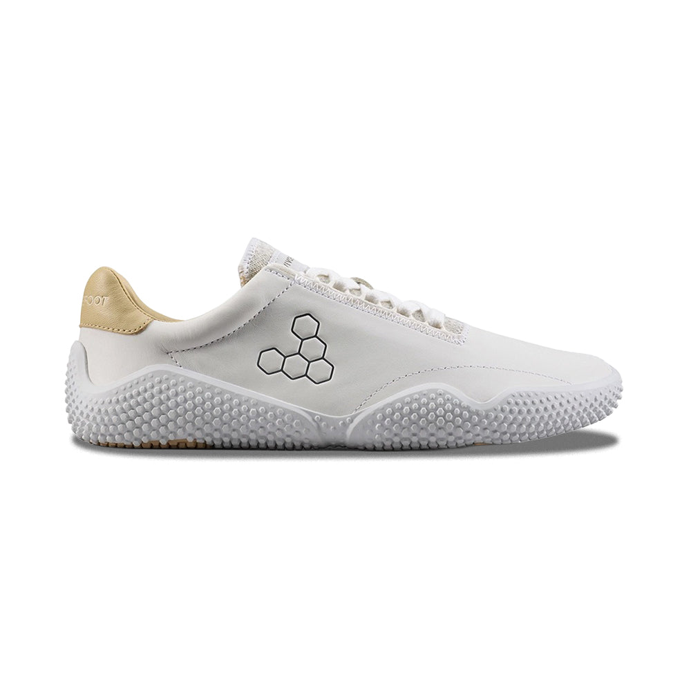 Vivobarefoot Motus Studio Sneaker Lea Barefoot Shoes in White Color
