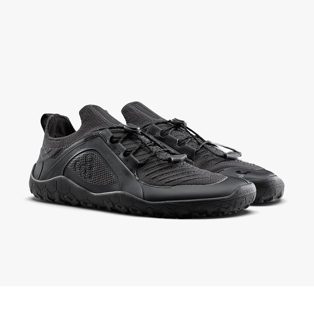 Vivobarefoot Primus Trail Knit FG Trail Running Shoes in Black Color