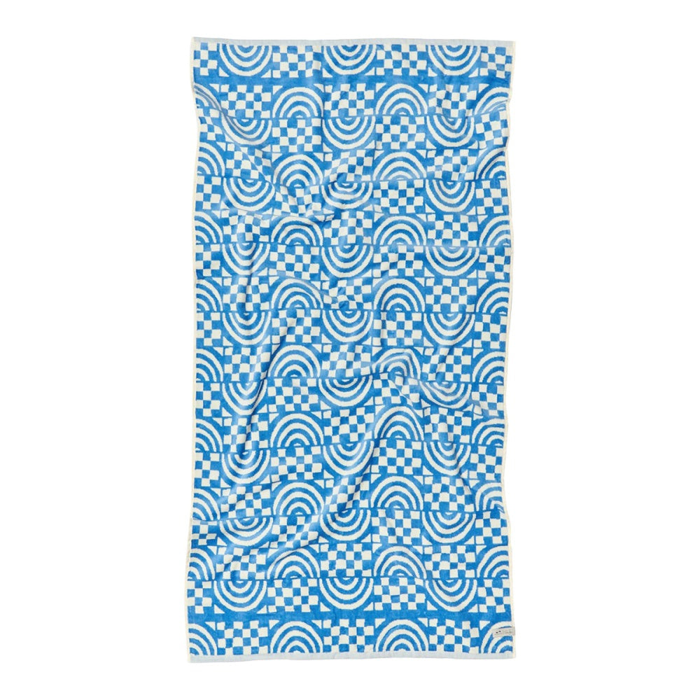 COCO RAINBOW WOVEN TOWEL | PERIWINKLE