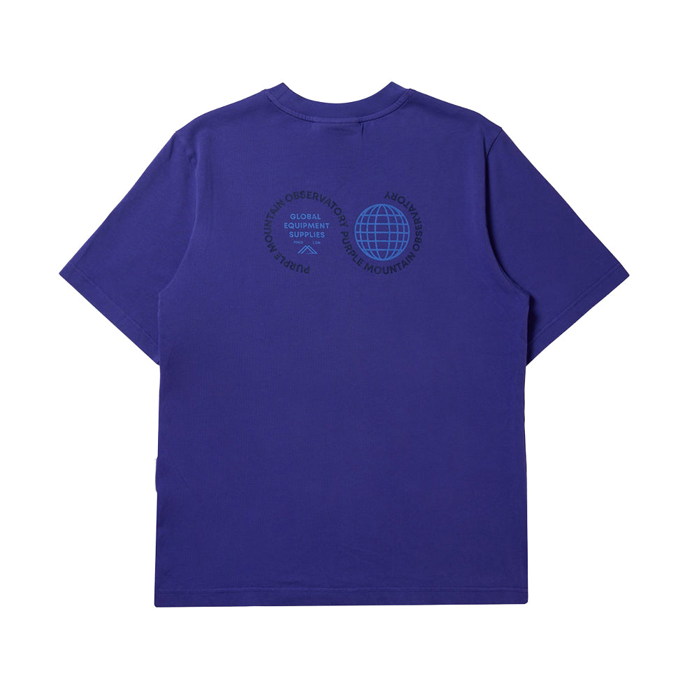 Purple Mountain Observatory Globe short sleeve Tee Tops in Purple Color
