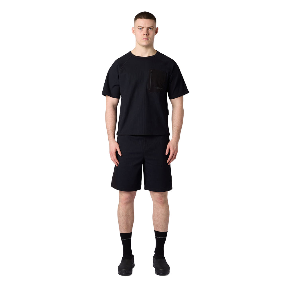 Purple Mountain Observatory Waffle Short in Black Color