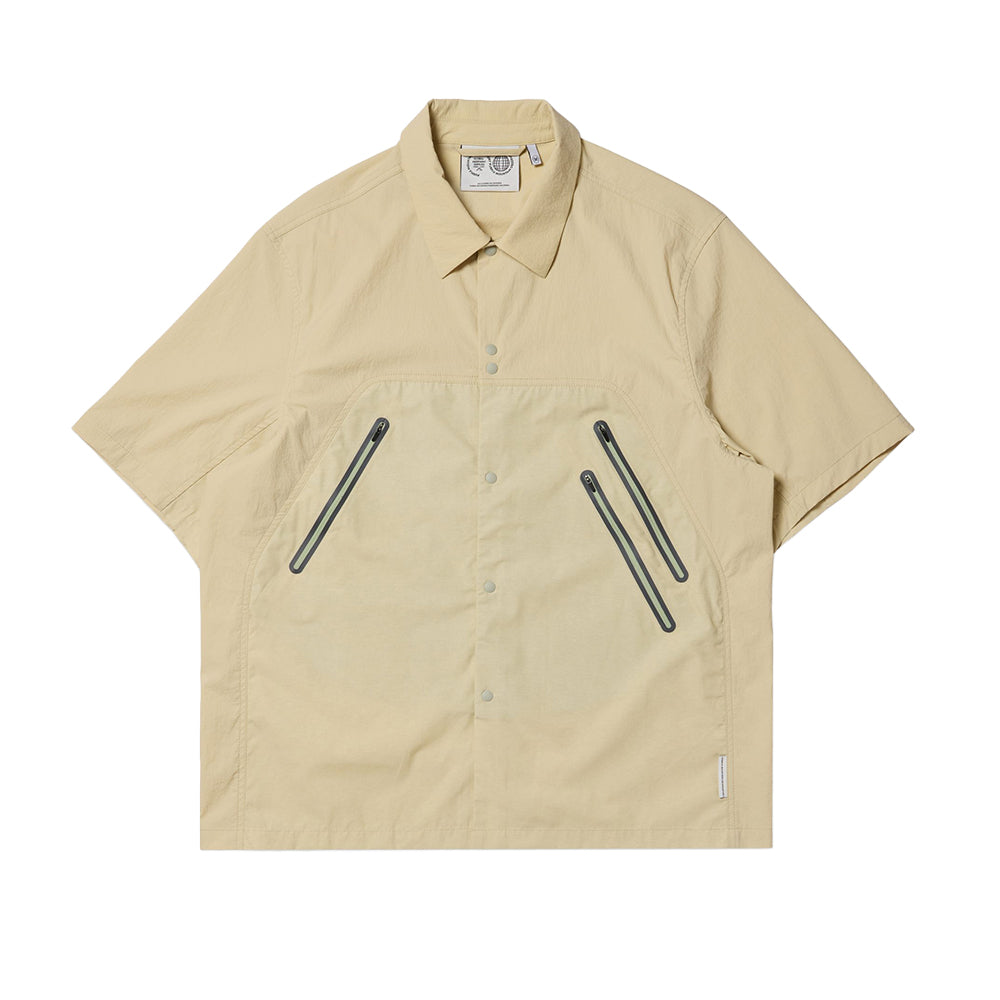 Purple Mountain Observatory short sleeve Field Shirt Tops in Green Color
