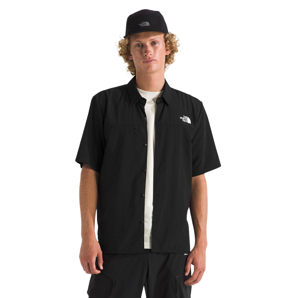 The North Face Mens Packable Short-Sle Tops in Black Color