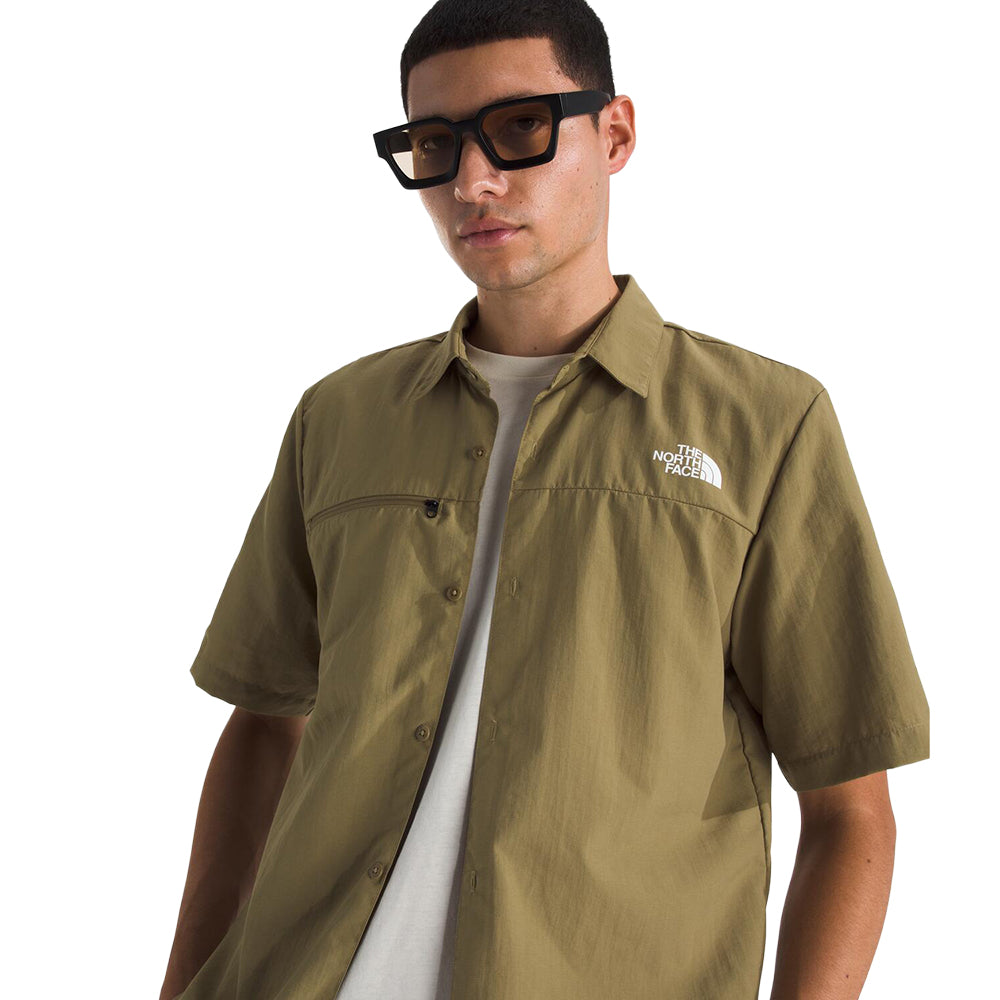 The North Face Mens Packable Short-Sle Tops in Brown Color