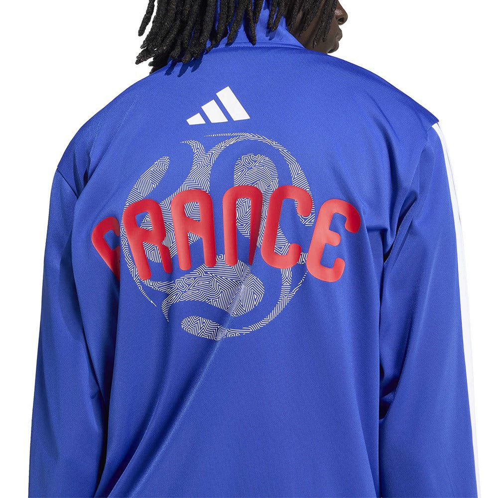 Adidas France Olp Track Jkt Fan Apparel in Blue Color