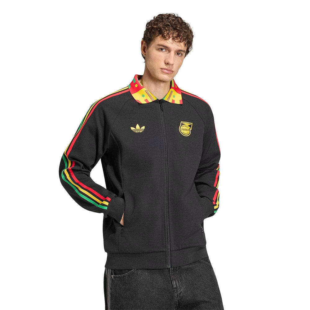 Adidas Jamaica away Oc Jkt Fan Apparel in Black Color