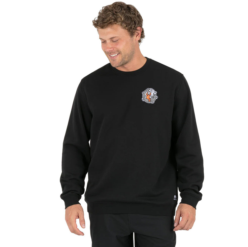 Hurley Keith Haring Crew Tops in Blue Color