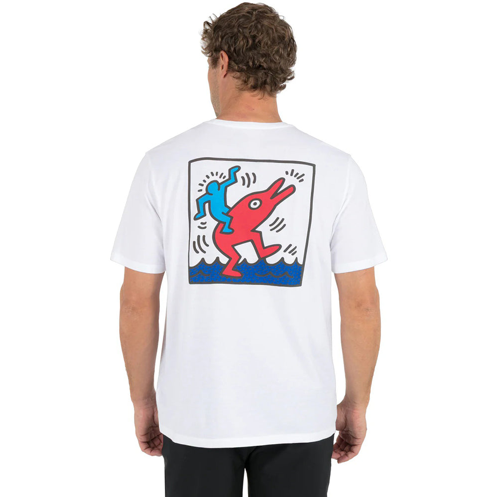 Hurley Kh Dolphin Ride short sleeve Tee Tops in Blue Color