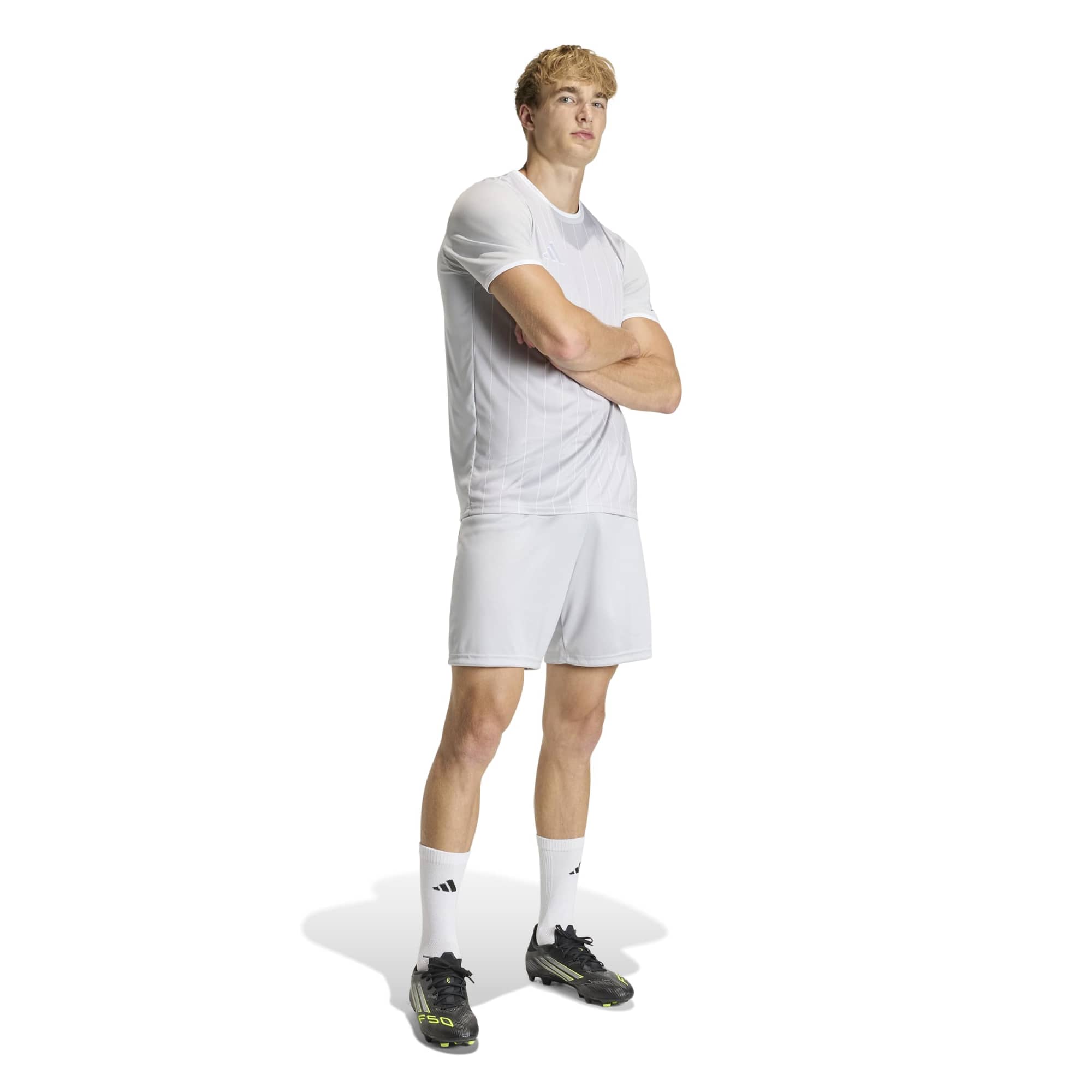 Adidas Entrada26 Gfx Jersey Tops in Grey Color