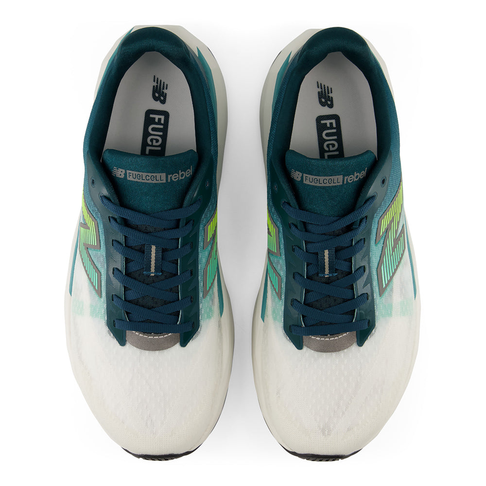 New Balance M FuelCell Rebel V5 Running Shoes in Green Color