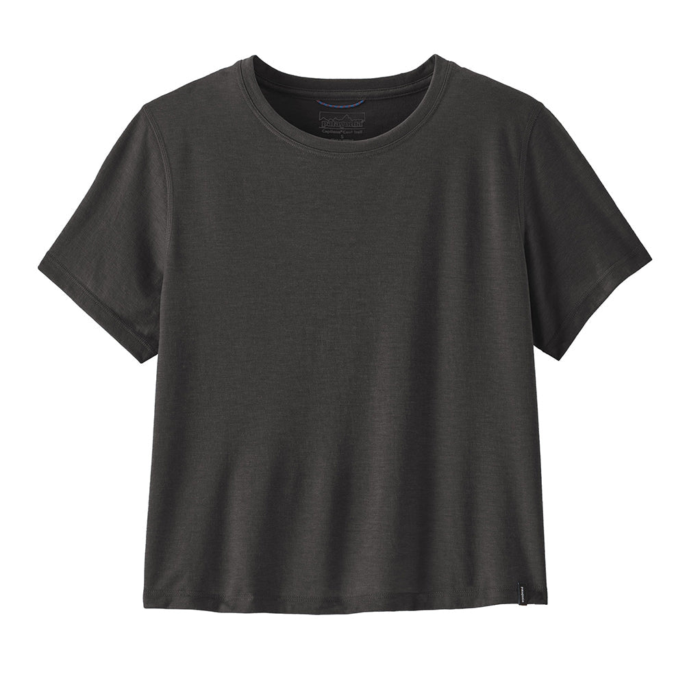 Patagonia W'S Cap Cool Trail Cropp Tops in Black Color