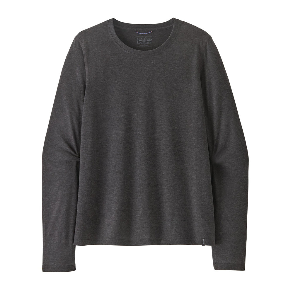 Patagonia W'S L/S Cap Cool Trail S Tops in Black Color