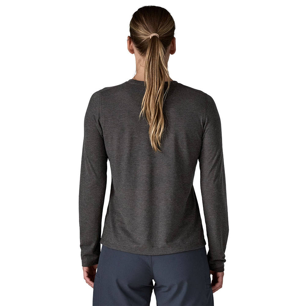 Patagonia W'S L/S Cap Cool Trail S Tops in Black Color