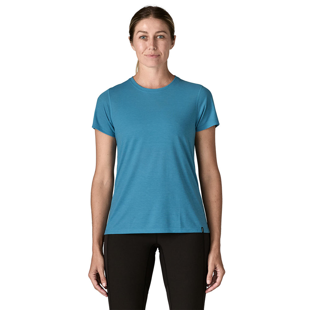 Patagonia W'S Cap Cool Trail Shirt Tops in Blue Color