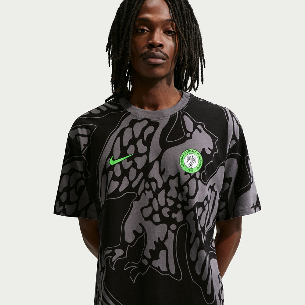 Nike Nigeria Soccer T Fan Apparel in Grey Color