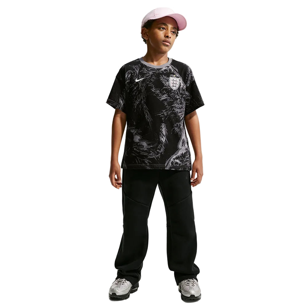 Nike England Soccer Tee Fan Apparel in Grey Color