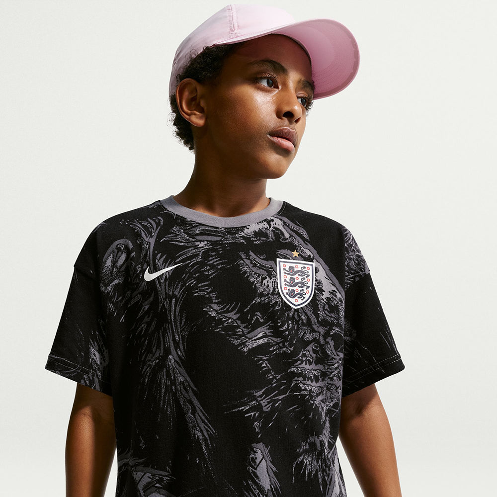 Nike England Soccer Tee Fan Apparel in Grey Color