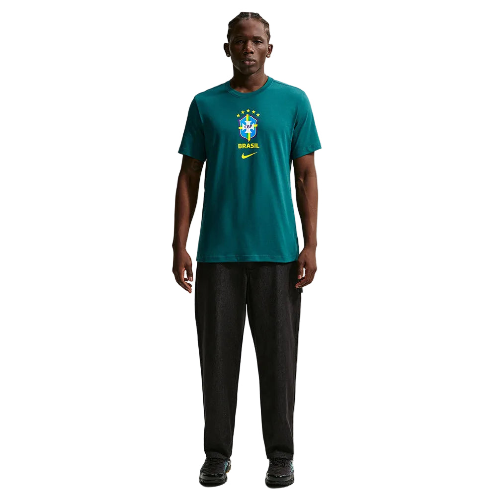 Nike Brazil Soccer Tee Fan Apparel in Green Color