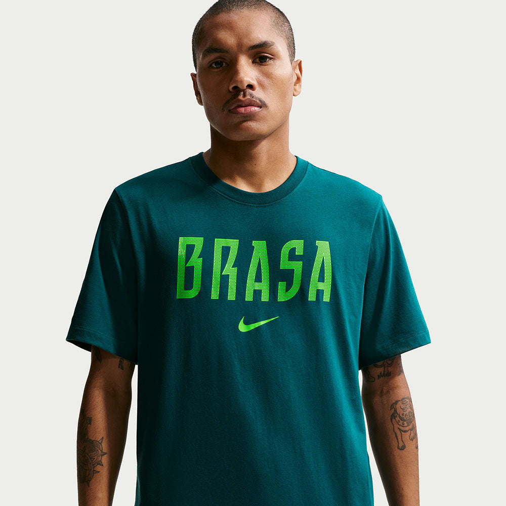 BRAZIL SOCCER TEE | 381-TEAL