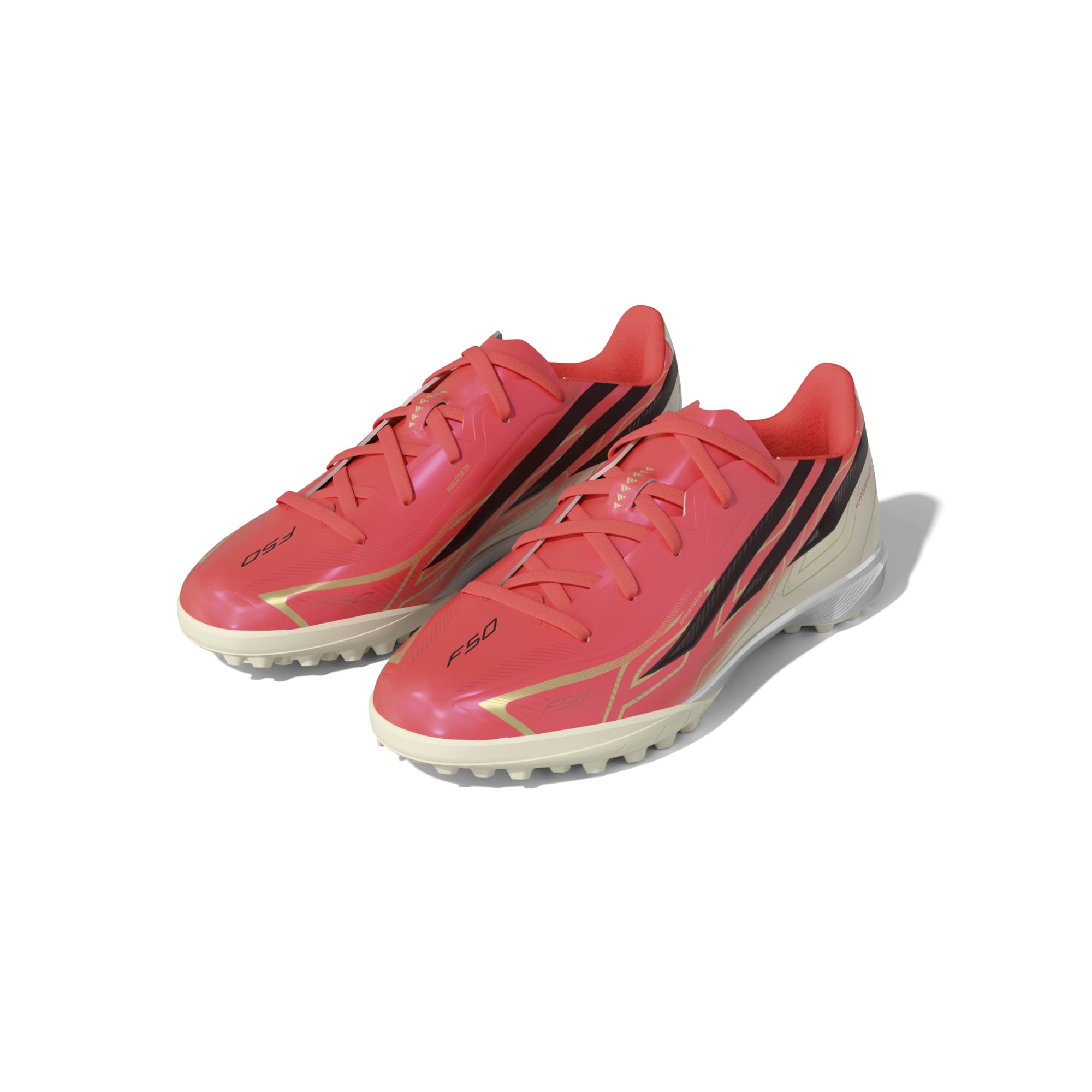 Adidas F50 Hyperfast League TF Turf Cleats in Red Color