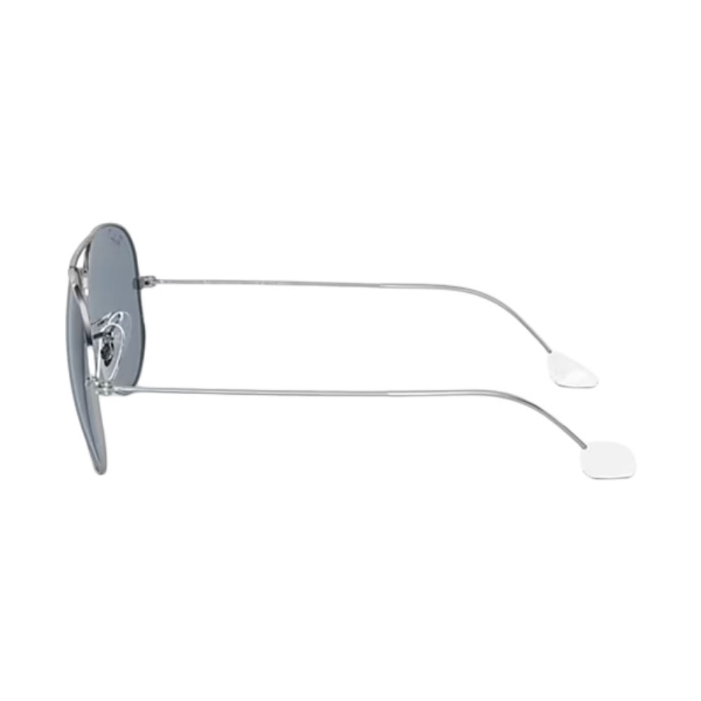 Ray Ban Aviator Lrg Silver Accessories in Blue Color