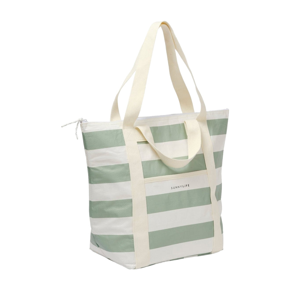 LIGHT COOLER TOTE LA PAL | SAGE STRIP