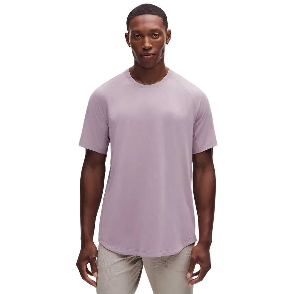 Lululemon License To Train short sleeve Shir Tops in Purple Color