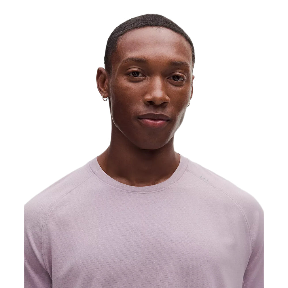 Lululemon License To Train short sleeve Shir Tops in Purple Color