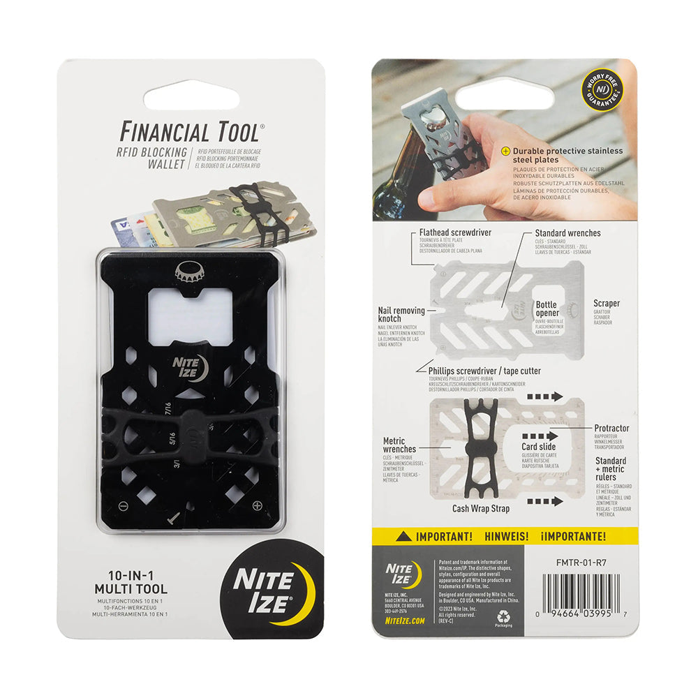 FINANCIAL TOOL RFID WLLT | BLACK