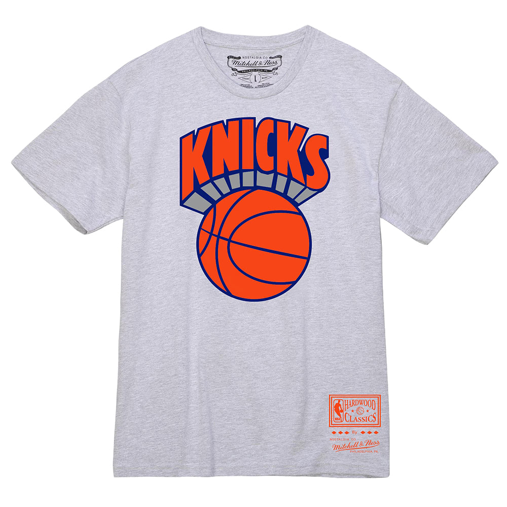 Mitchell And Ness new york knicks Basic Logo 2 short sleeve Fan Apparel in Grey Color