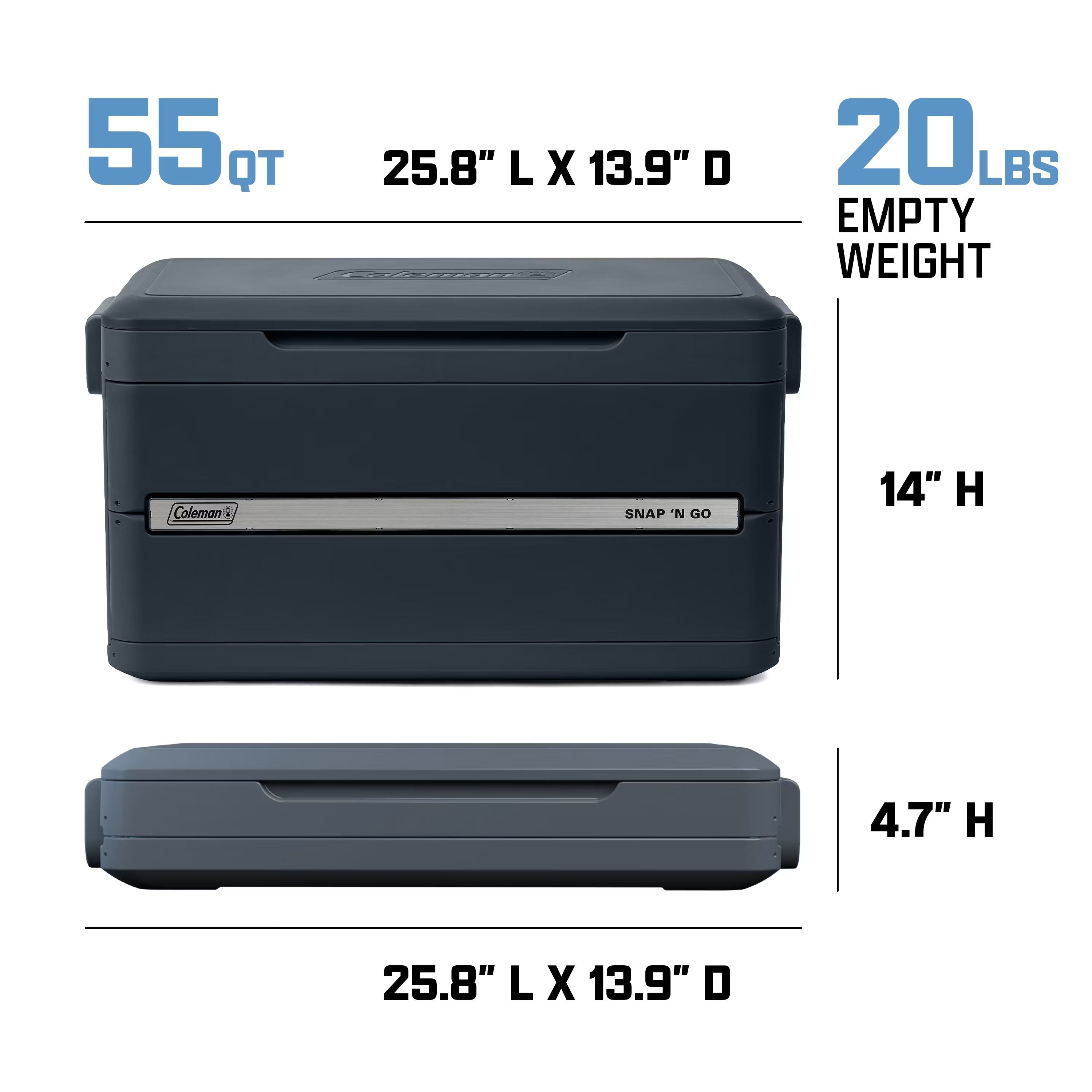 SNAP & GO COOLER 55Q | MUSSEL