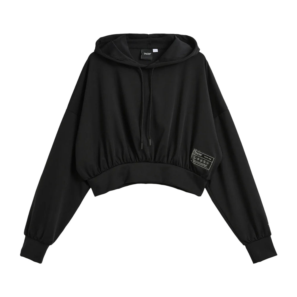 HOODIE CROP PULL OVER | BLACK