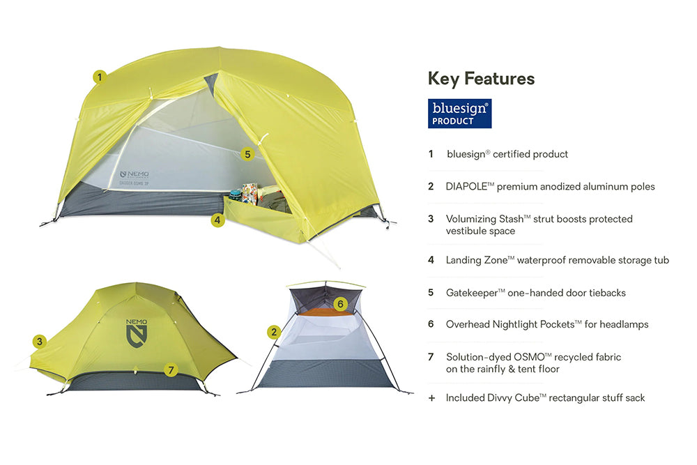 DAGGER OSMO 2P TENT | GREY/GREEN