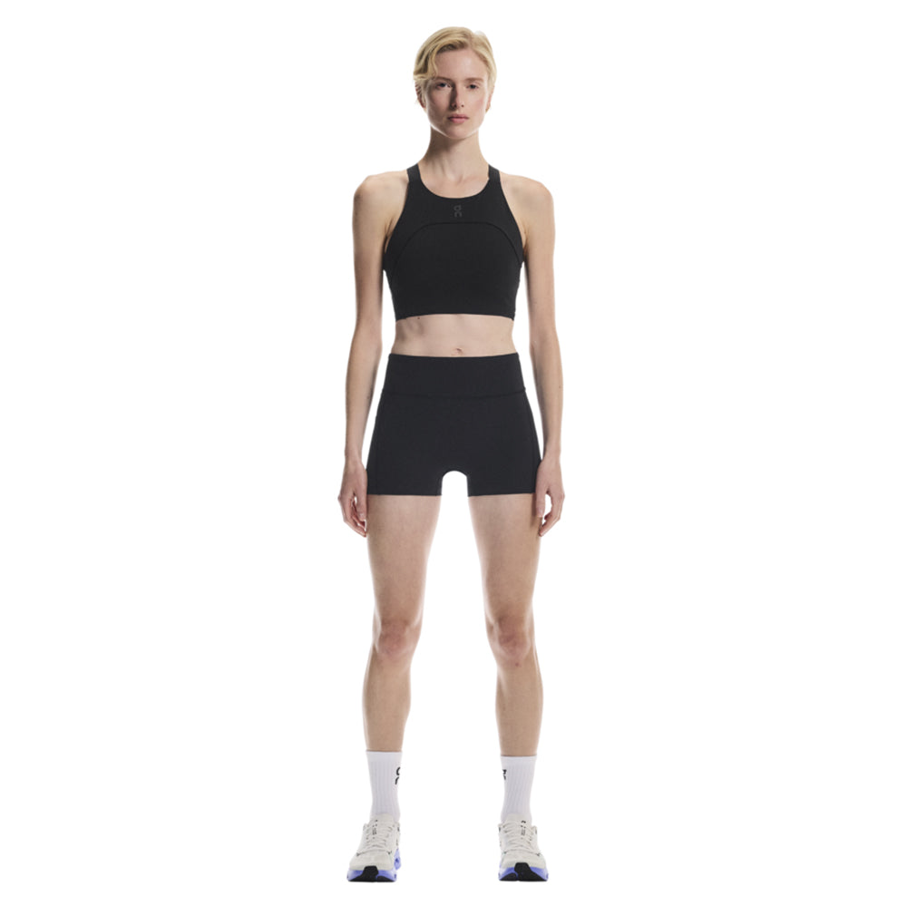 On Performance Crop Tops in Black Color