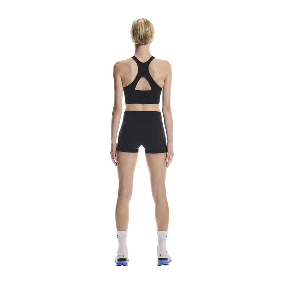 On Performance Crop Tops in Black Color