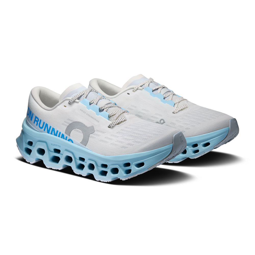 On W Cloudmonster 3 Running Shoes in White Color