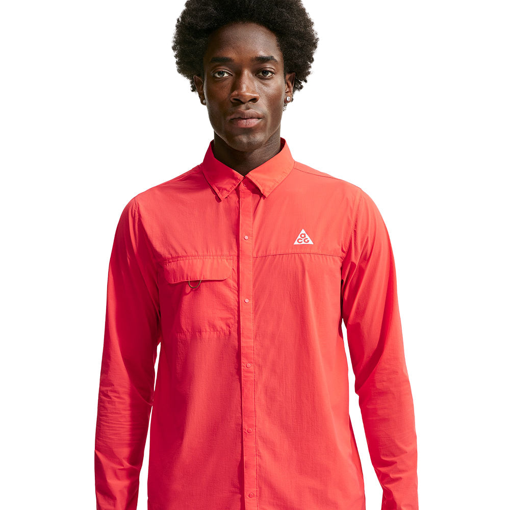 Nike M Acg Aireez Tops in Red Color