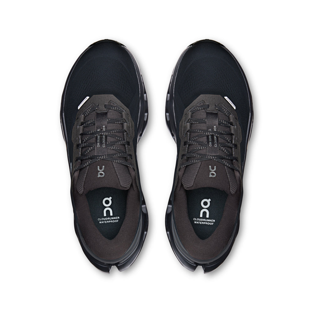 On W Cloudrunner 3 Wp Running Shoes in Black Color