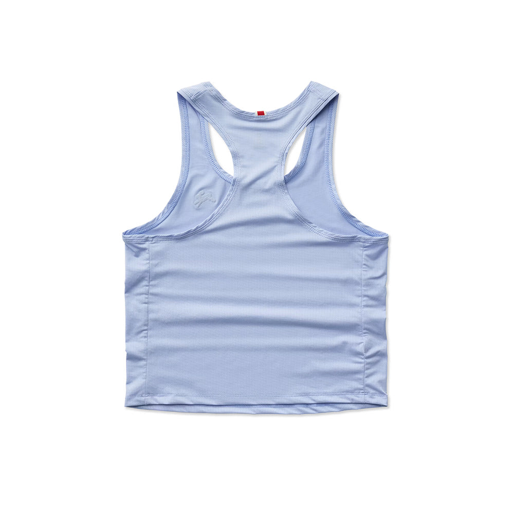 TWILIGHT CROP TANK | STEEL BLUE