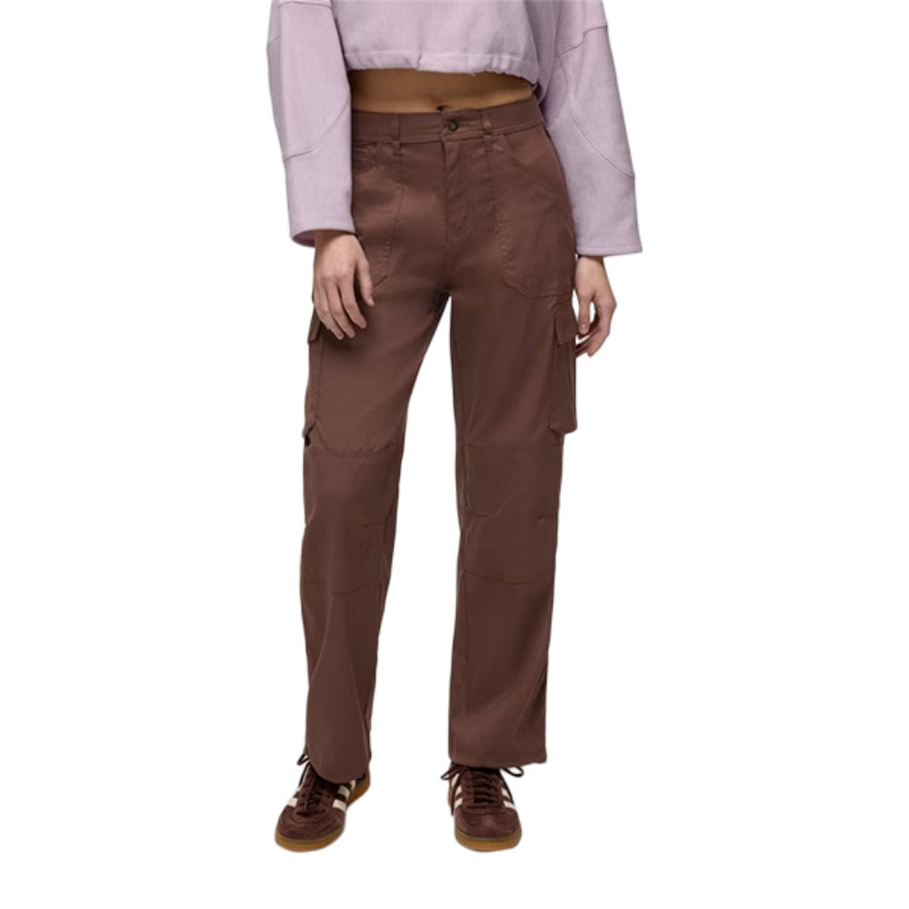 Prana W Stretch Zion Cargo Hw Pants in Green Color