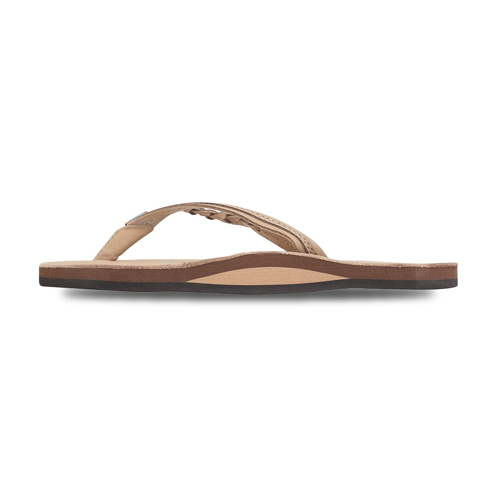 Rainbow Flirty Braidy Flip-Flops in Brown Color