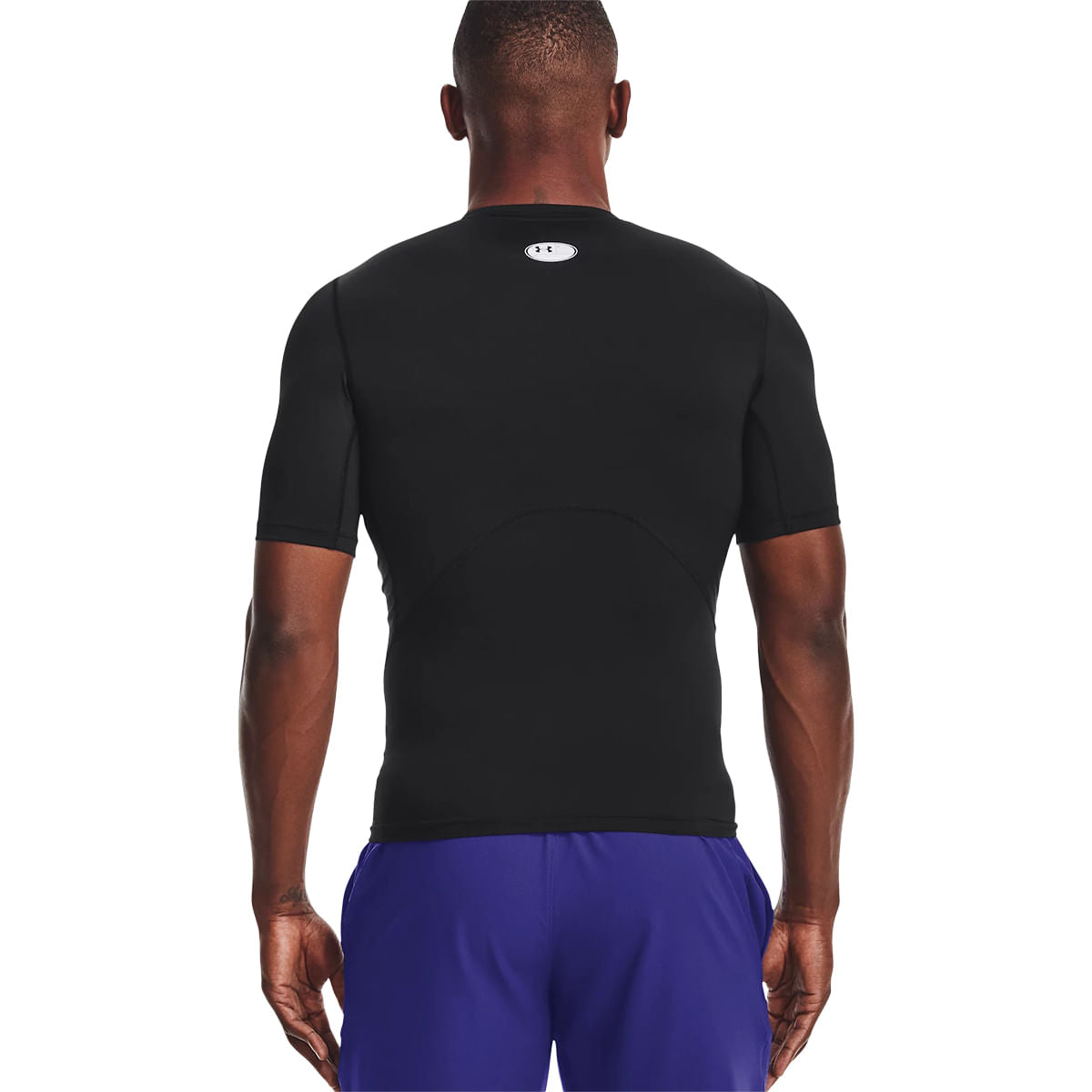 Under Armour Mens Hg Armour S/S Tops in Black Color