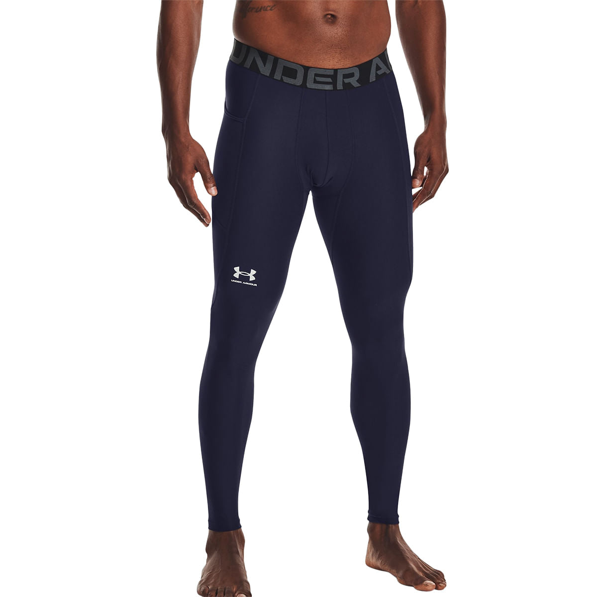 Under Armour Mens Hg Armour Legging Pants in Blue Color