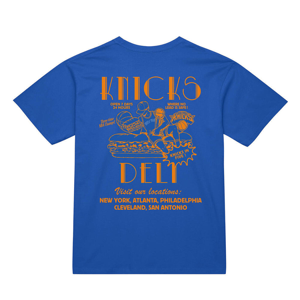 Mitchell And Ness new york knicks Deli short sleeve Fan Apparel in Blue Color