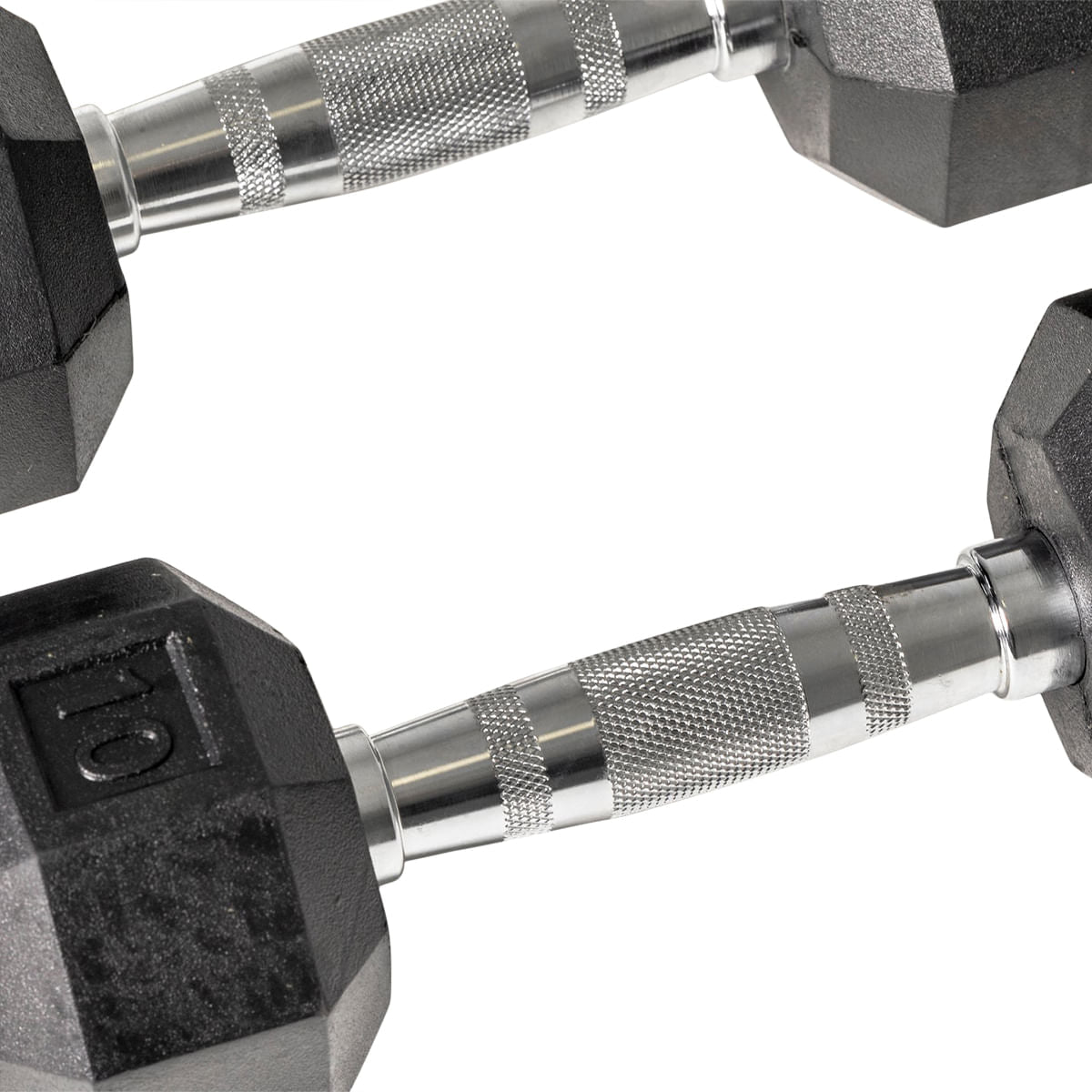 Troy Barbell 20Lb Rubber Hex Dumbbell Fitness Weights in Black Color