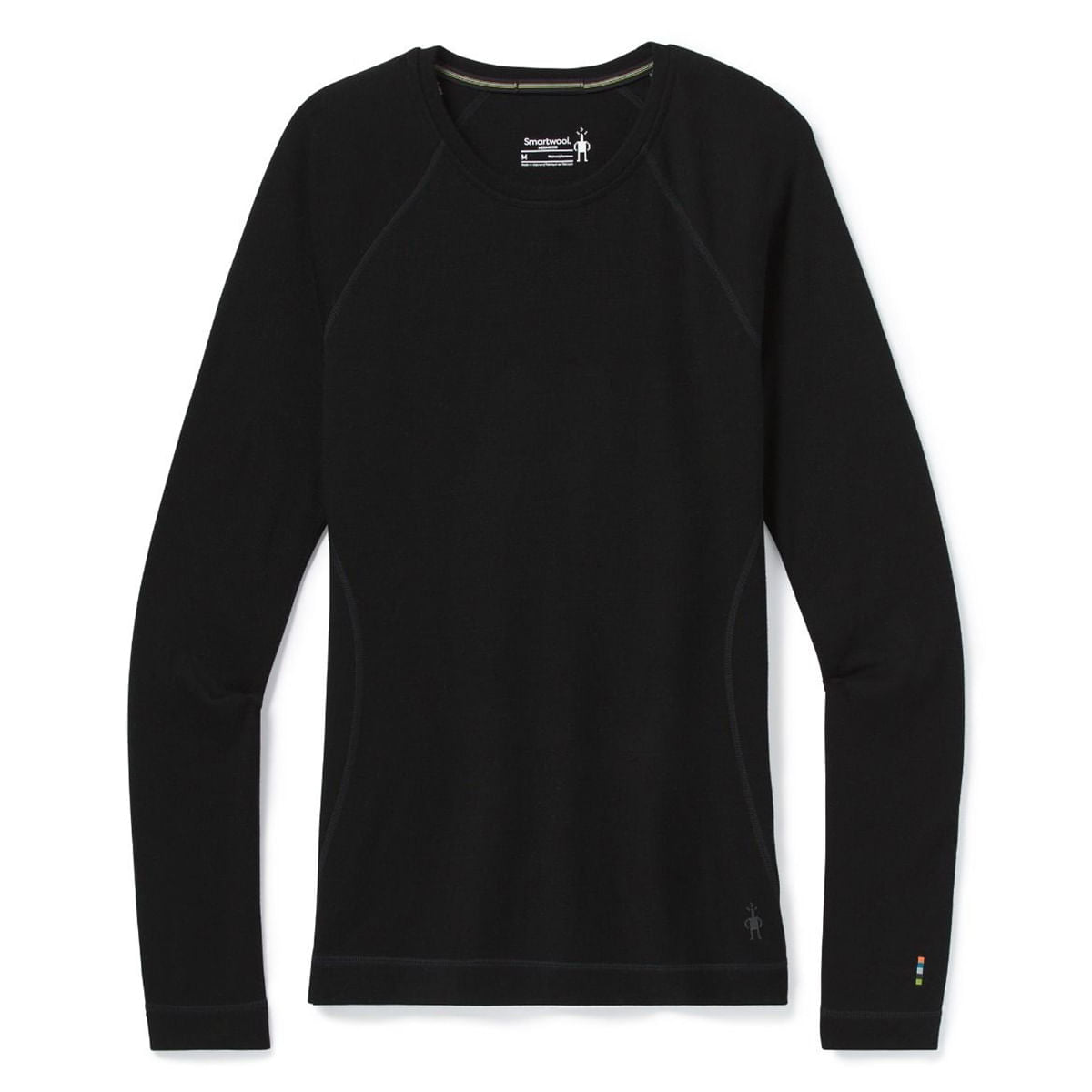 Smartwool Womens Classic Merino Crew Baselayers in Black Color