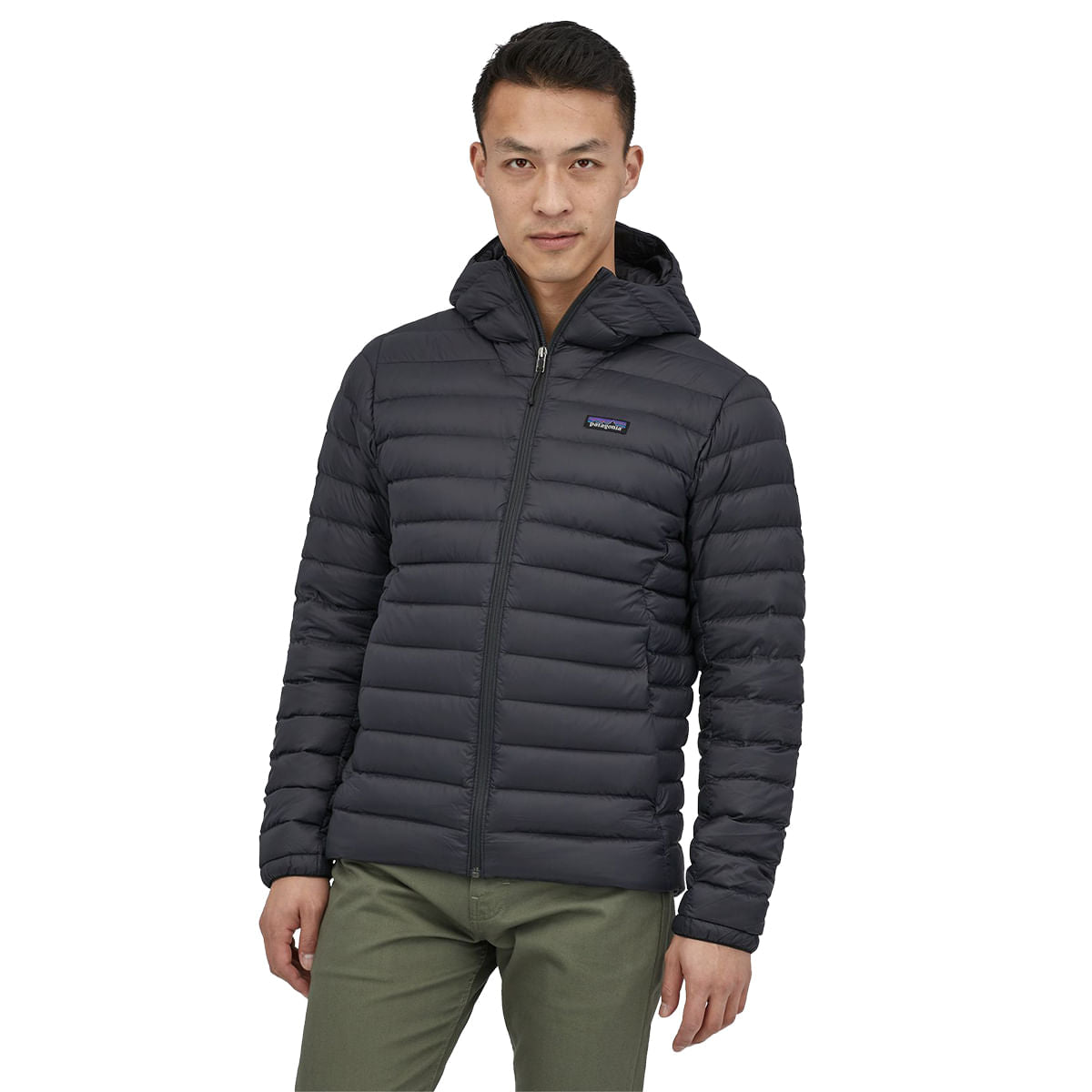 Patagonia Mens Down Sweater Hoody Midlayer in Black Color