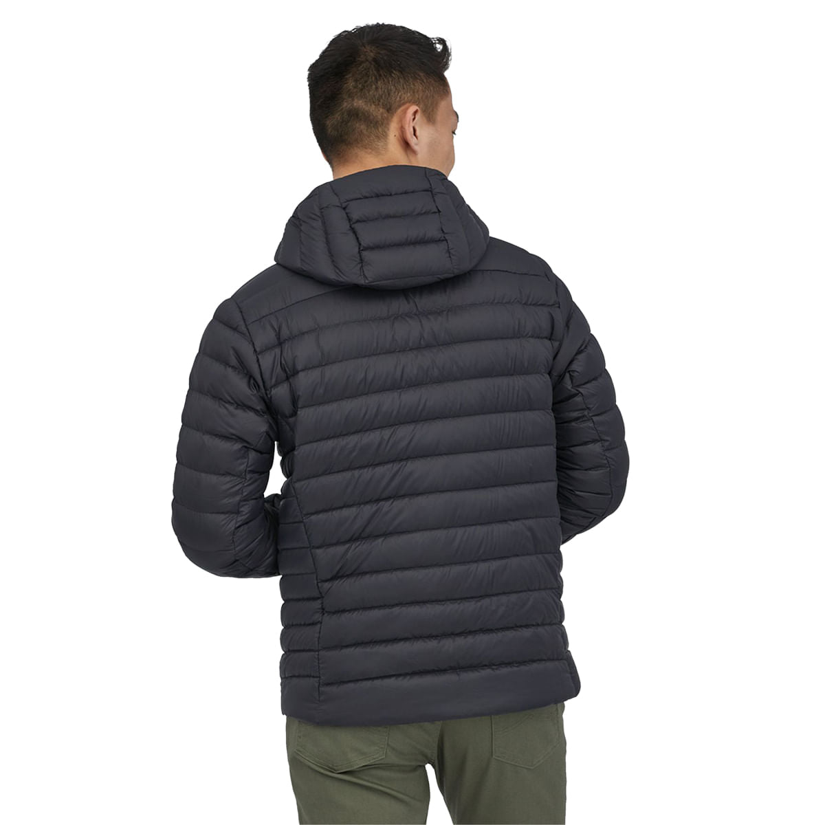 Patagonia Mens Down Sweater Hoody Midlayer in Black Color