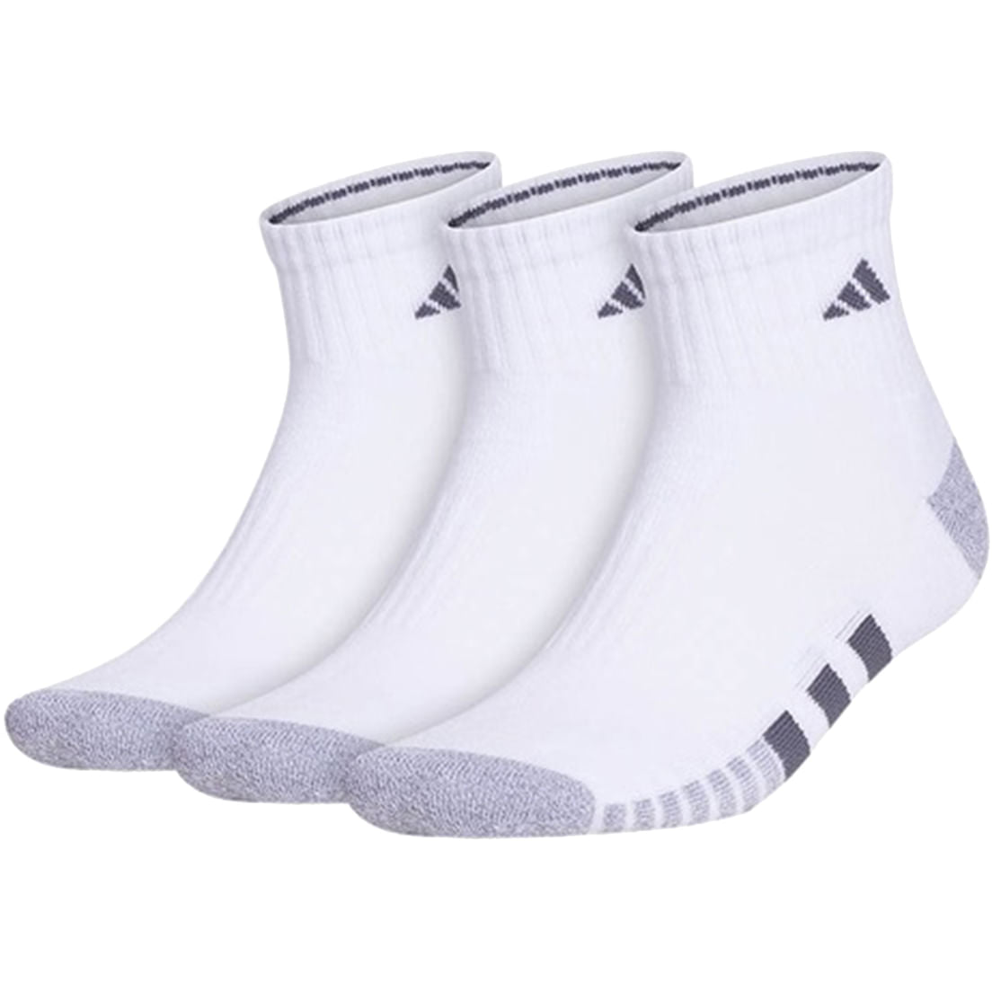 MN CUSH.3.0 3PK 1/4 SOCK | WHITE/GREY